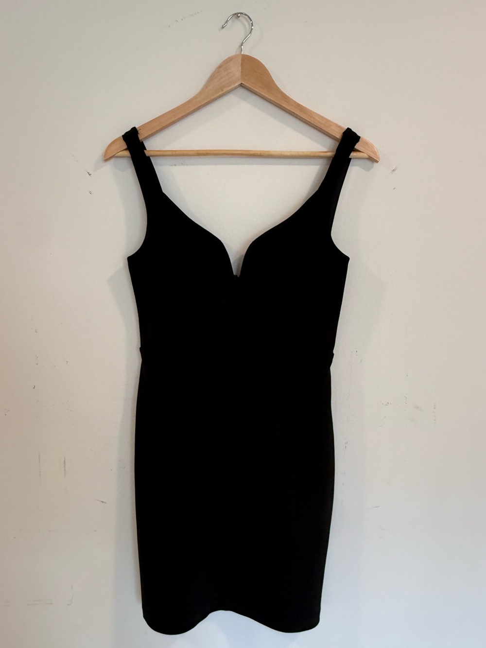 Express Black Mini Dress with V-Neck